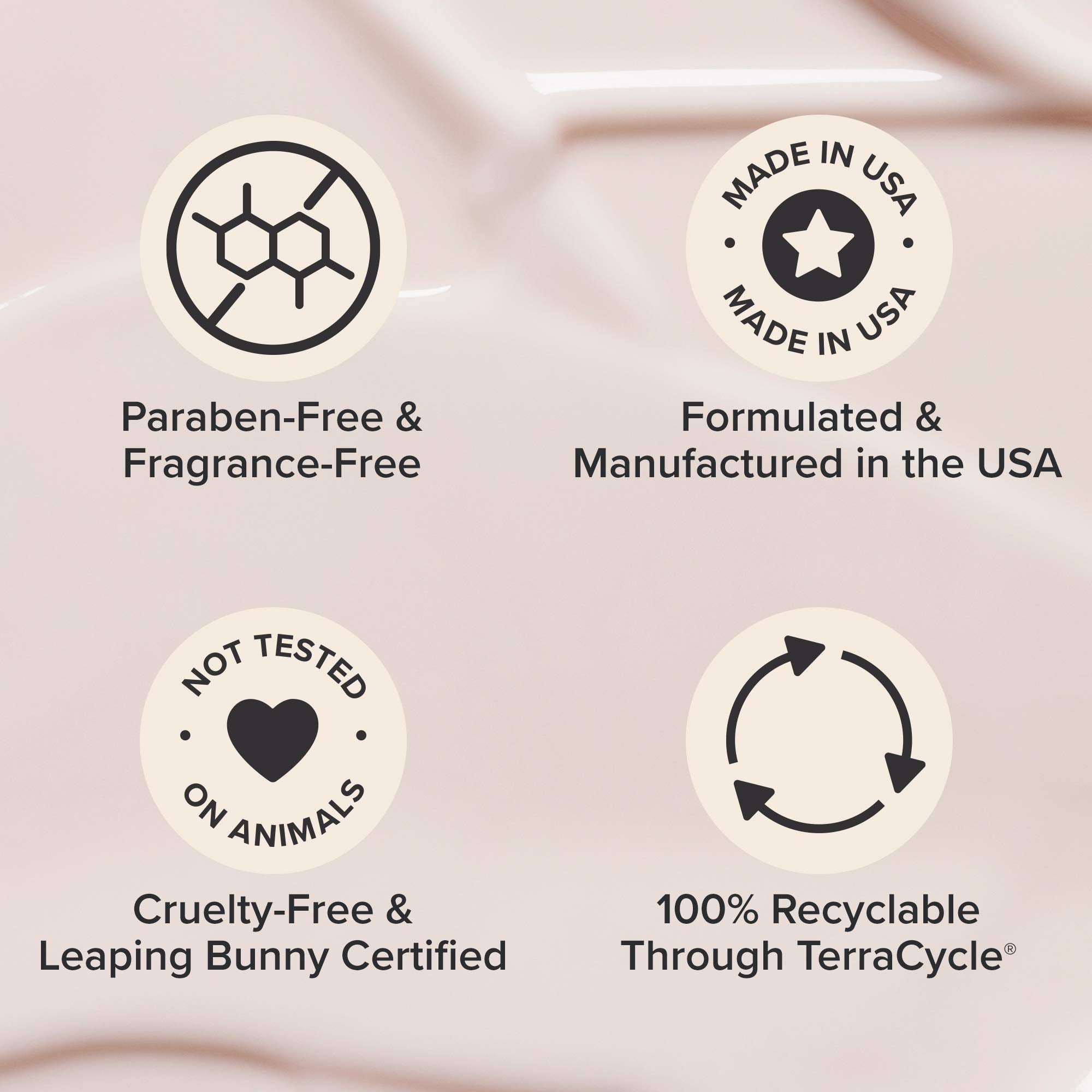 Dispense pump for mess-free, easy daily application of the body treatment.