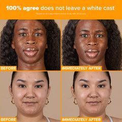 Paula's Choice 5% Vitamin C Sheer Sunscreen invisible finish glides under makeup.