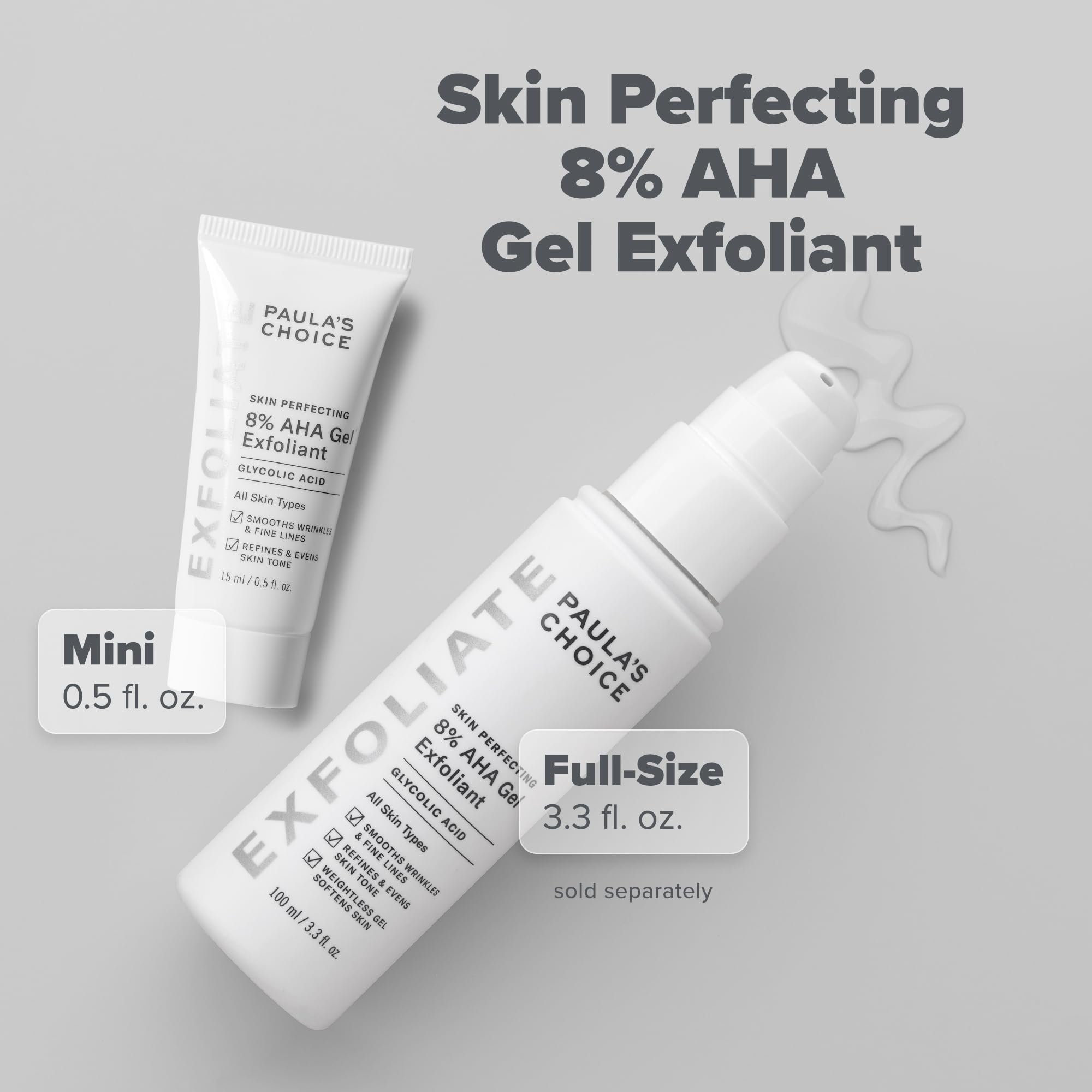 Paula's Choice gel exfoliant on bathroom shelf ready for skincare routines