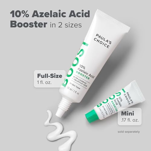 Paula's Choice Boost Azelaic Acid Booster application highlights potential for targeted spot care.