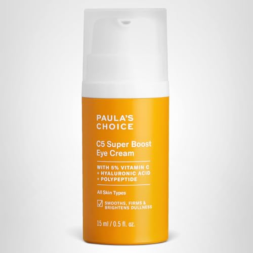 User applying Paula's Choice C5 Eye Cream for visible skin revitalization.
