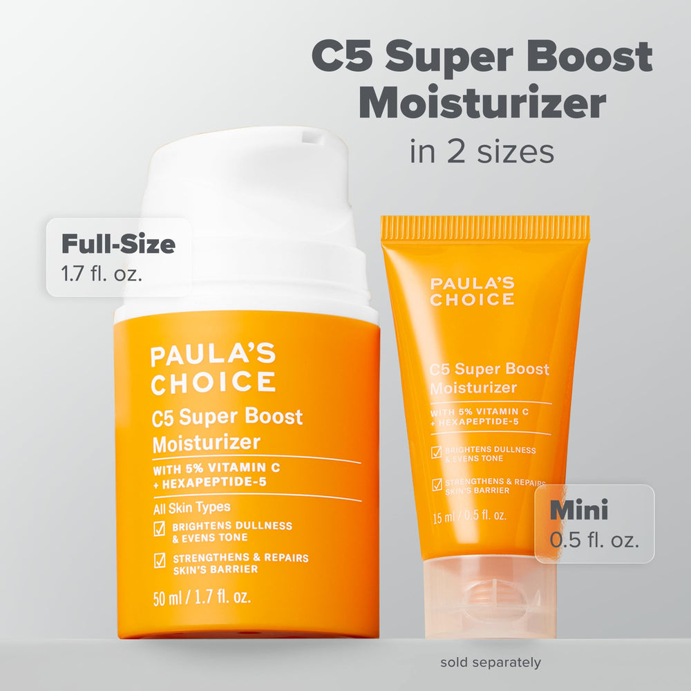 Paula's Choice C5 Super Boost fragrance-free label supports sensitive skin routines