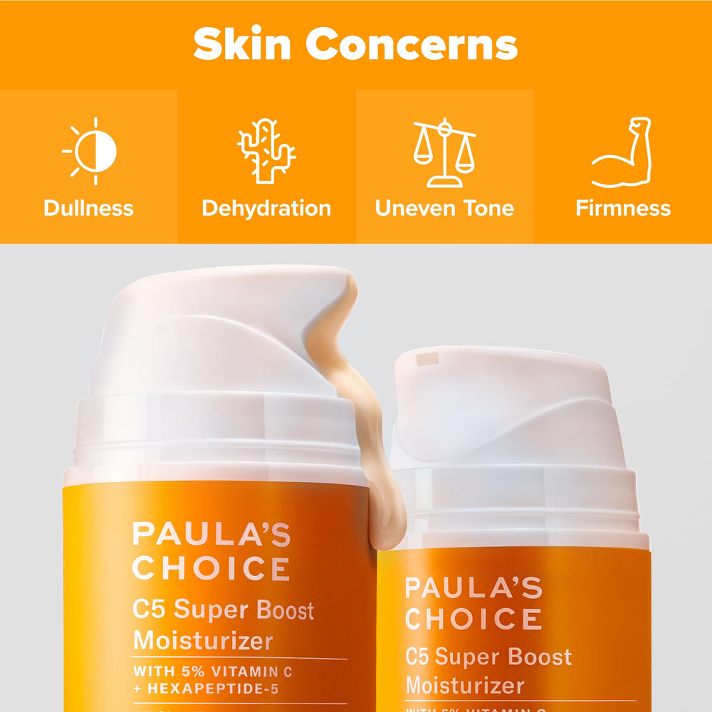 Paula's Choice C5 Super Boost vitamin C visual hints at brightening and even tone