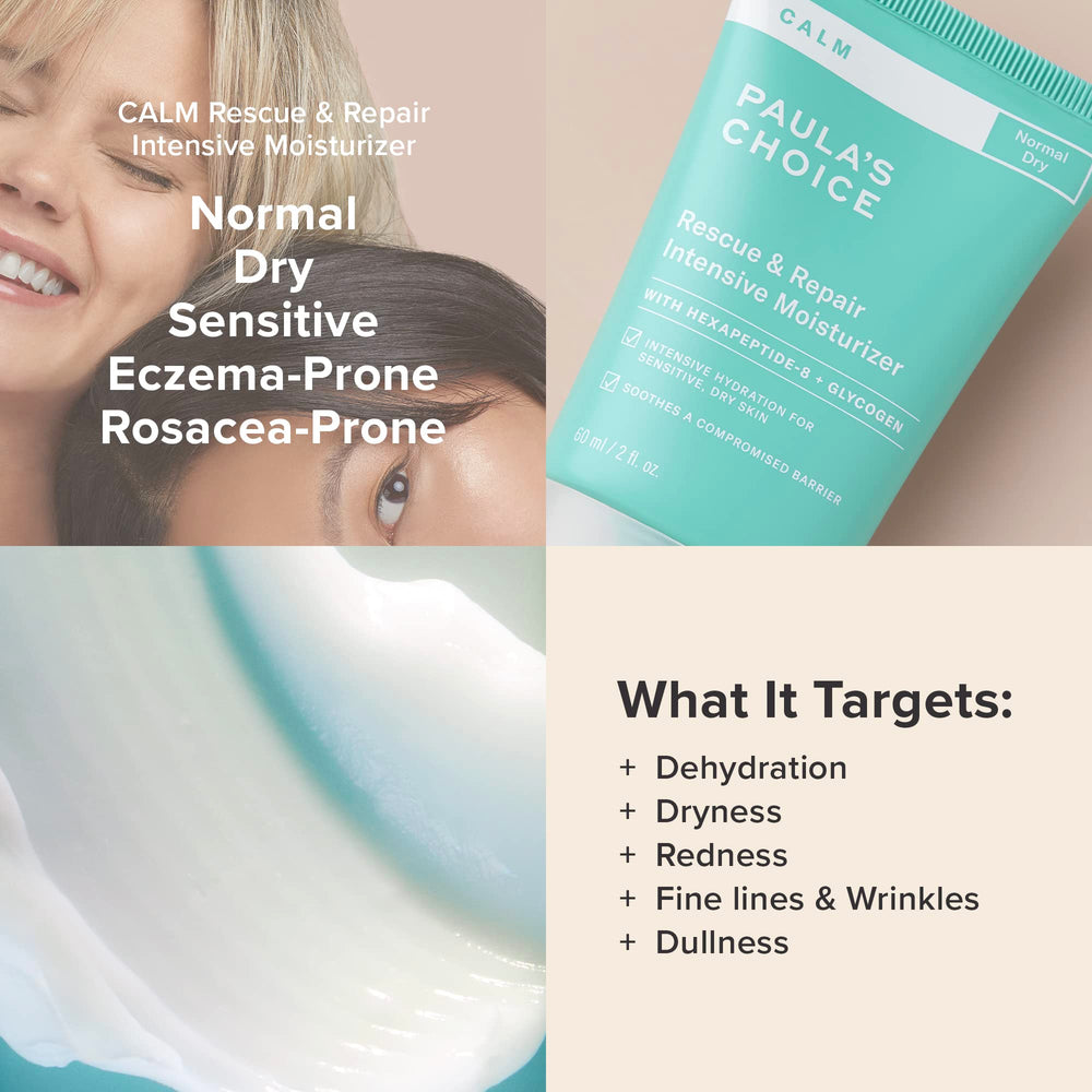 Evening routine with Paula's Choice CALM moisturizer after cleansing