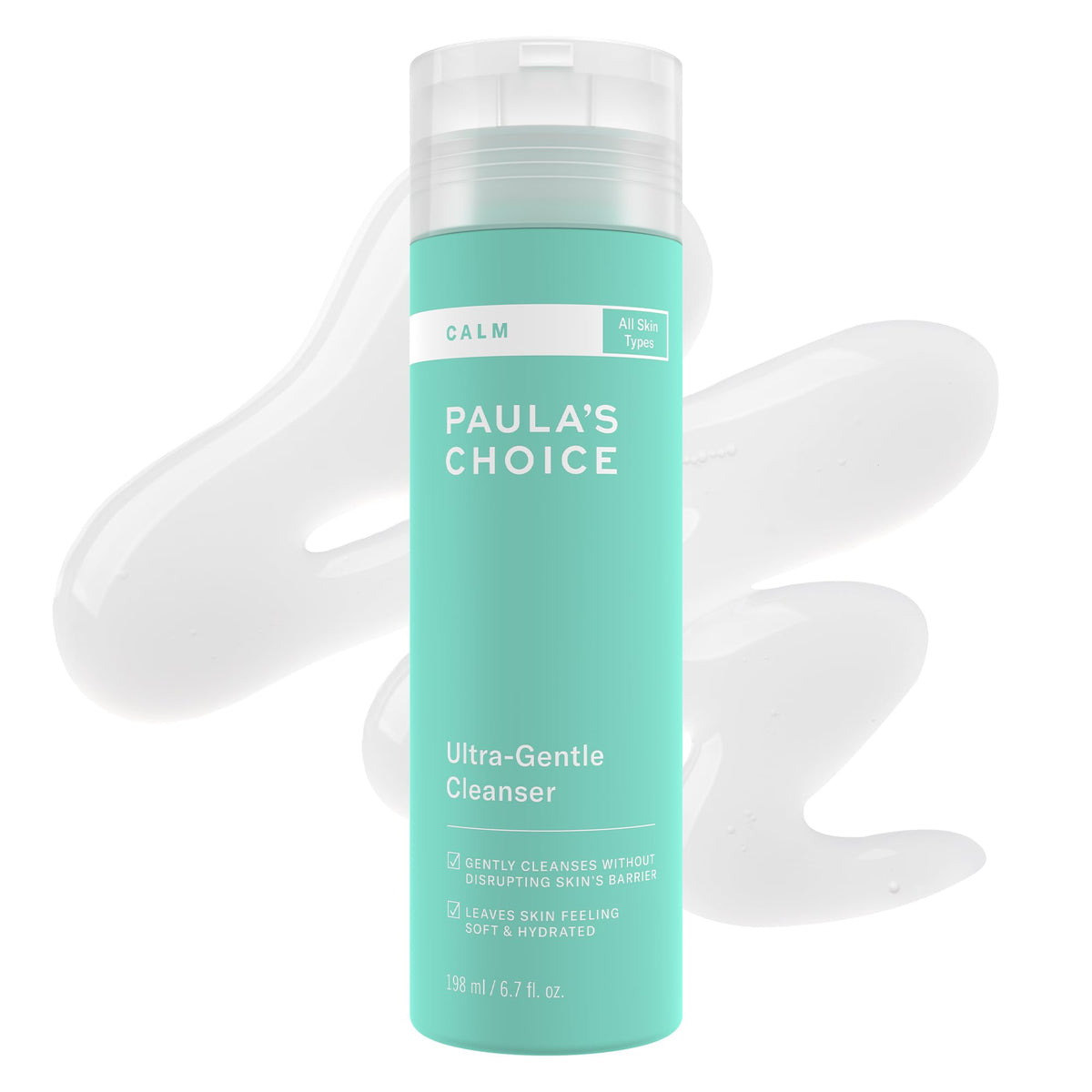 Paula's Choice CALM cleanser packaging for gentle, sensitive-skin cleansing.