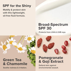Paula's Choice CLEAR bottle with green tea chamomile antioxidants communicates soothing antioxidant protection.