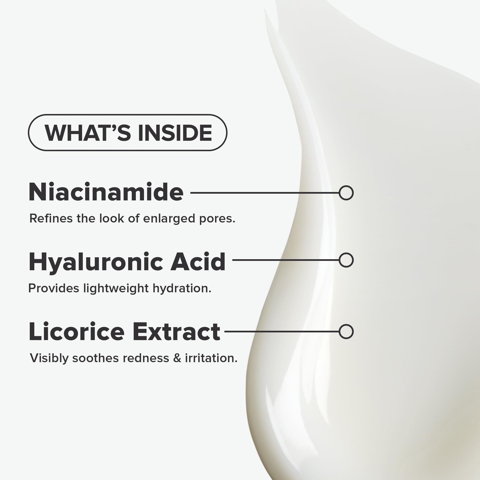 Paula's Choice CLEAR moisturizer pump application demonstrating a non-greasy, quick-absorbing night cream.