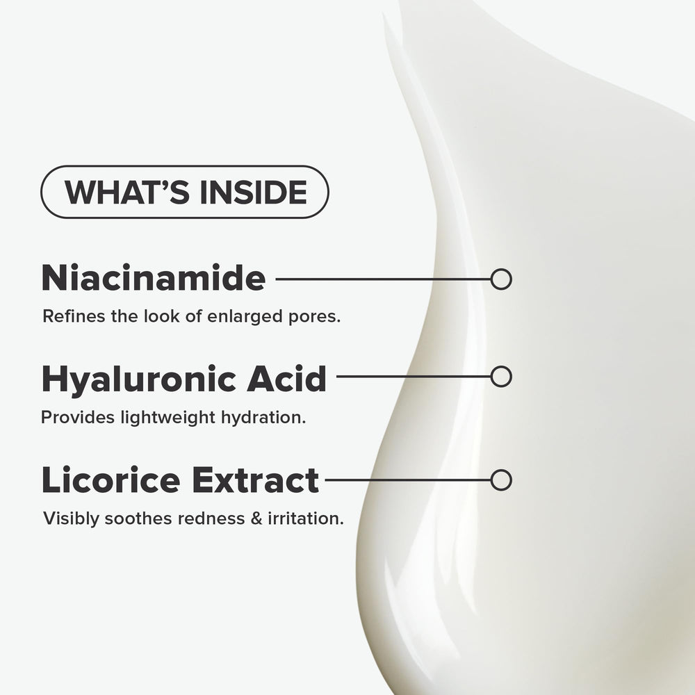 Paula's Choice CLEAR moisturizer pump application demonstrating a non-greasy, quick-absorbing night cream.