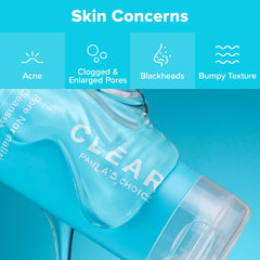 Paula's Choice CLEAR Pore Cleanser label closeup emphasizing fragrance-free formula