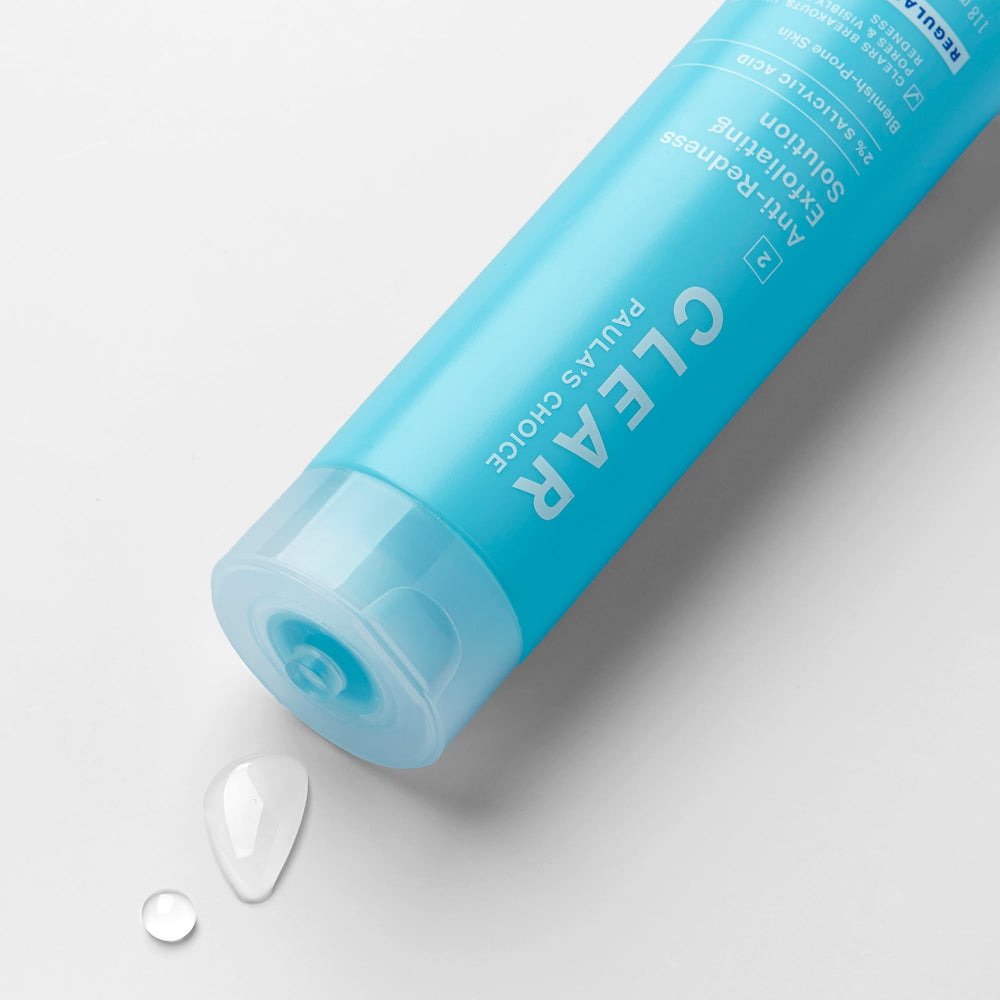 Paula's Choice CLEAR label closeup highlights fragrance-free formula for sensitive skin.