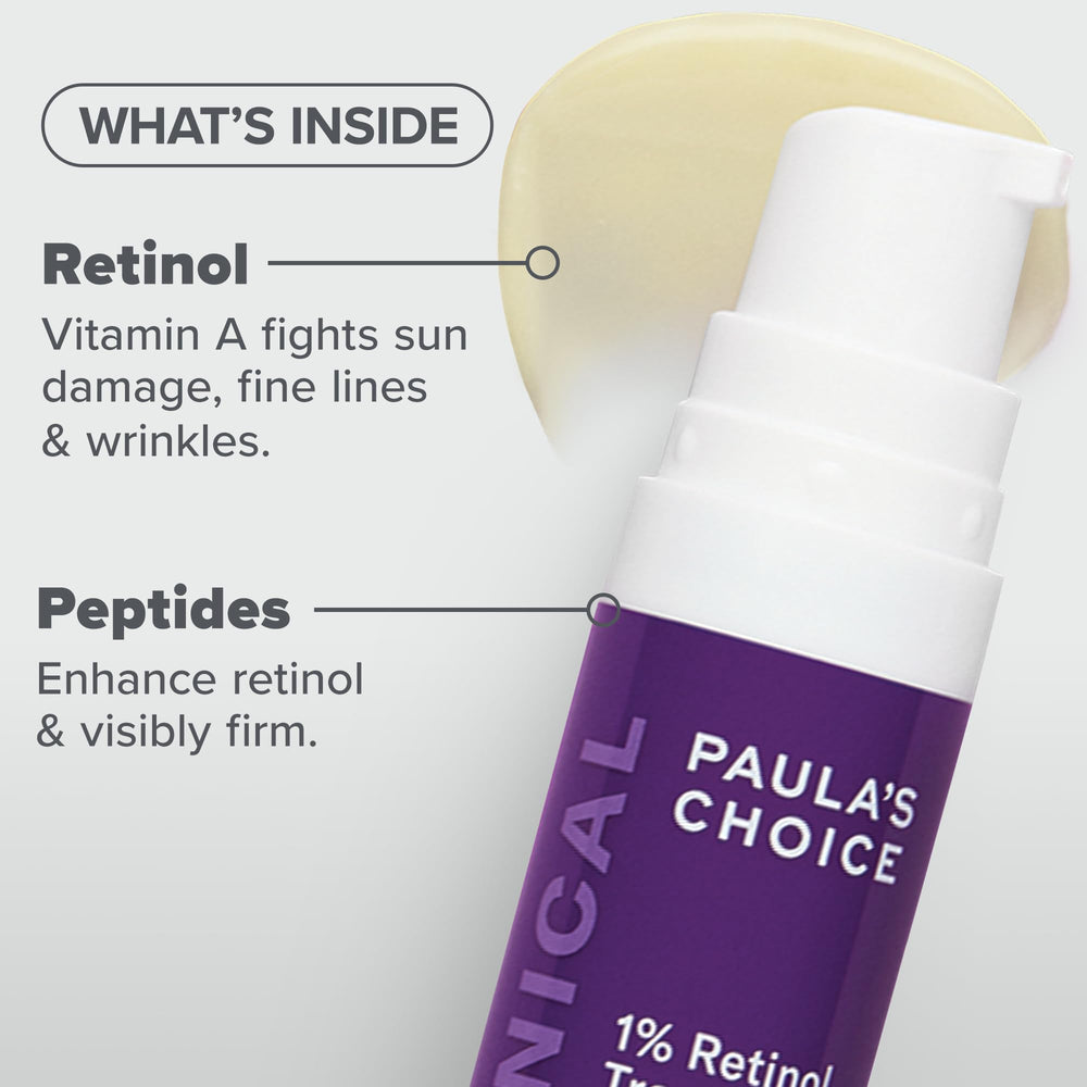 Paula's Choice Clinical 1% Retinol image focusing on improved skin texture