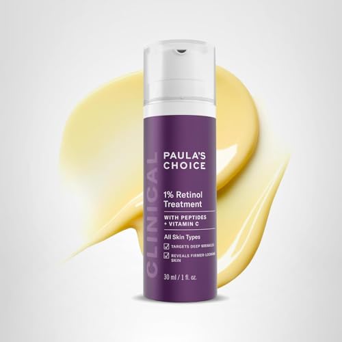 Paula's Choice Retinol treatment bottle applied to skin for cautious nightly use.