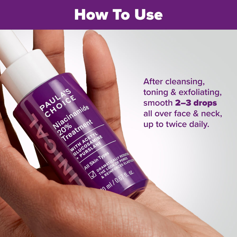 Paula's Choice Niacinamide serum dropper close-up for precise application and pore refinement