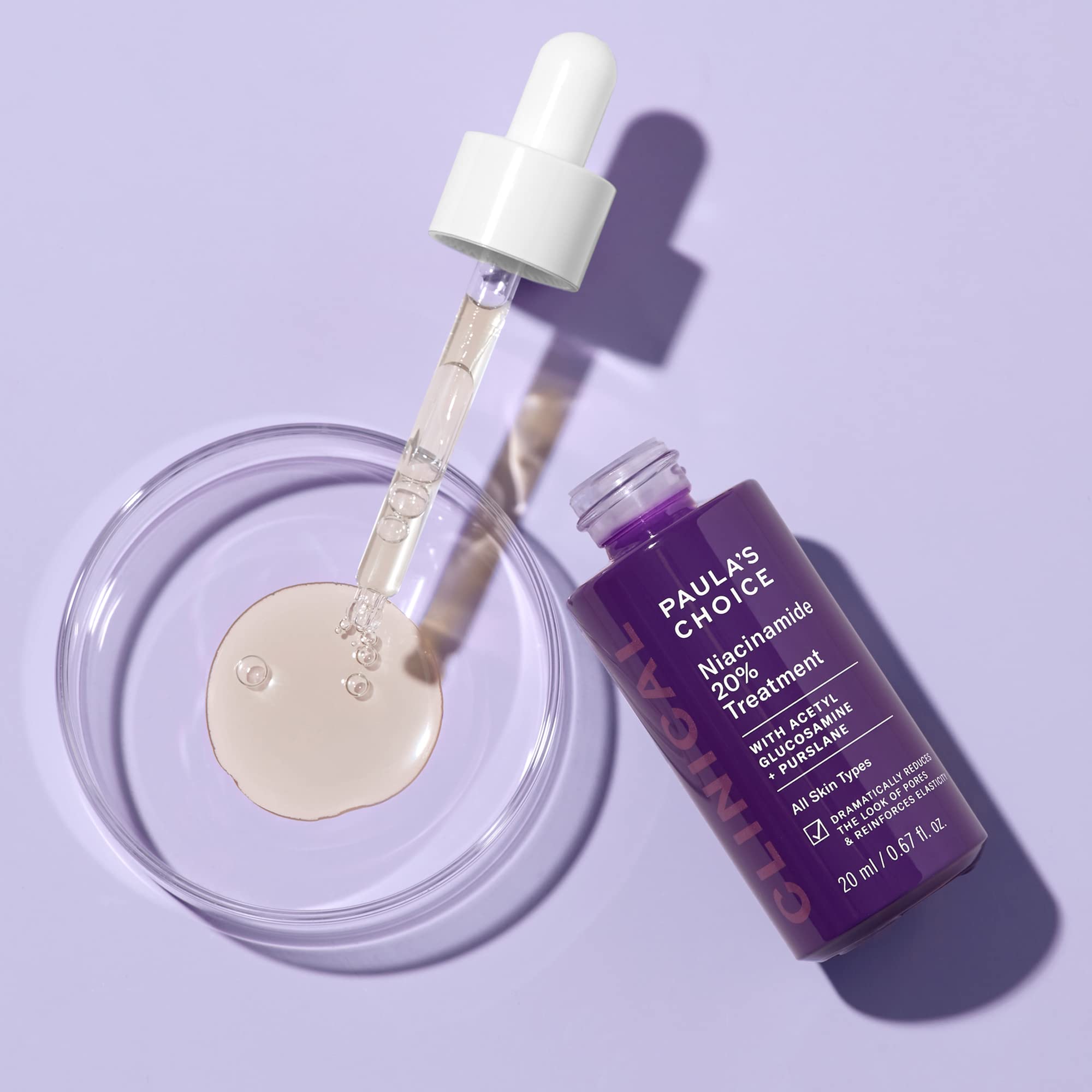 Paula's Choice Niacinamide serum applied on skin showing even tone improvement
