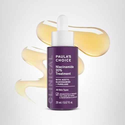 Paula's Choice Niacinamide serum shown within skincare routine for pore and tone support