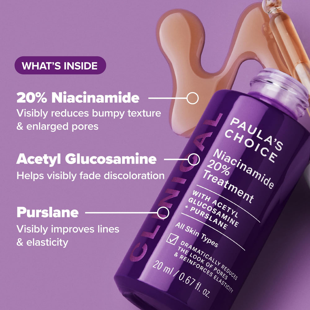 Paula's Choice Niacinamide serum texture shown during application for smoother skin