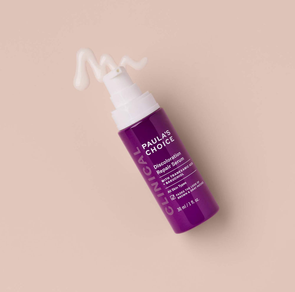 Paula's Choice Clinical Discoloration Repair serum texture ready for nightly application on skin