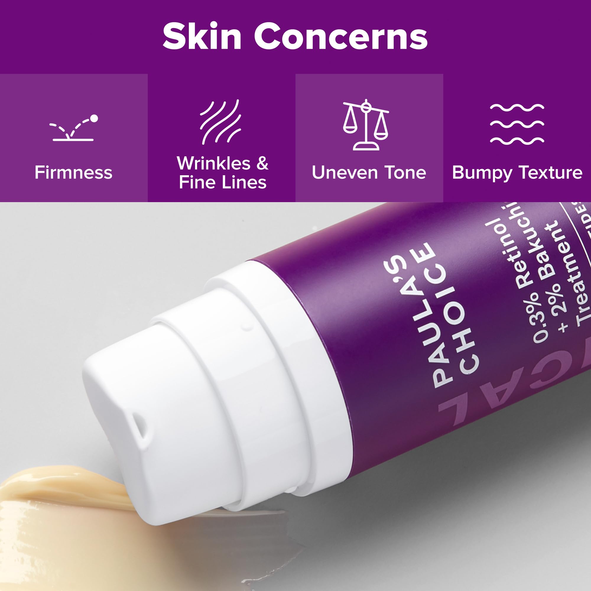 Paula's Choice Clinical serum texture shows lotion-like consistency for all skin types