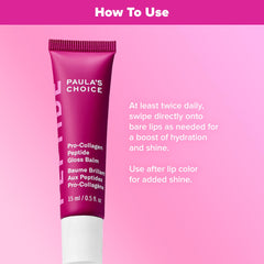 Deep plum sheer tint swirls on lips with Paula's Choice Pro-Collagen gloss.