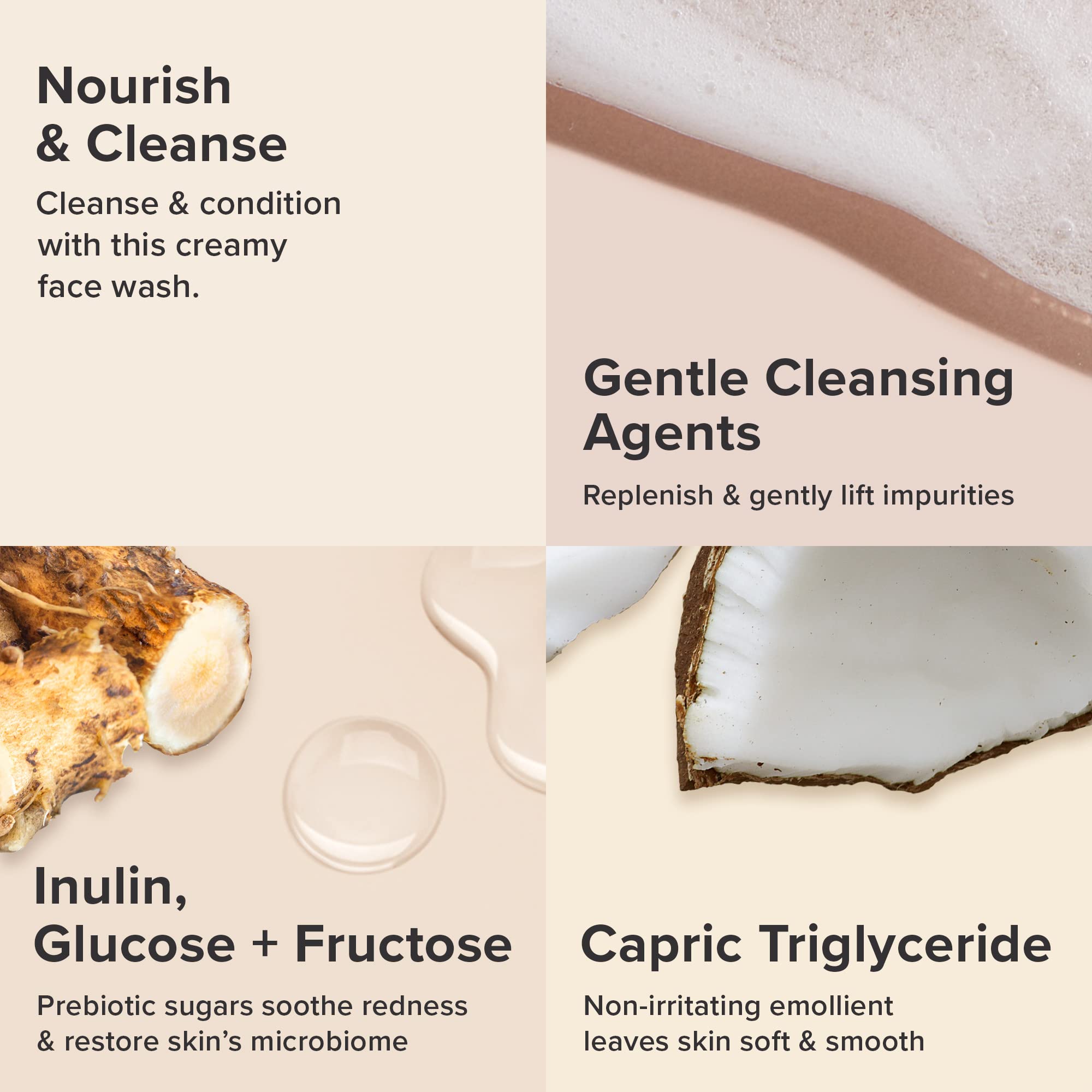 Paula's Choice CALM cleanser foam application for fragrance-free daily use.