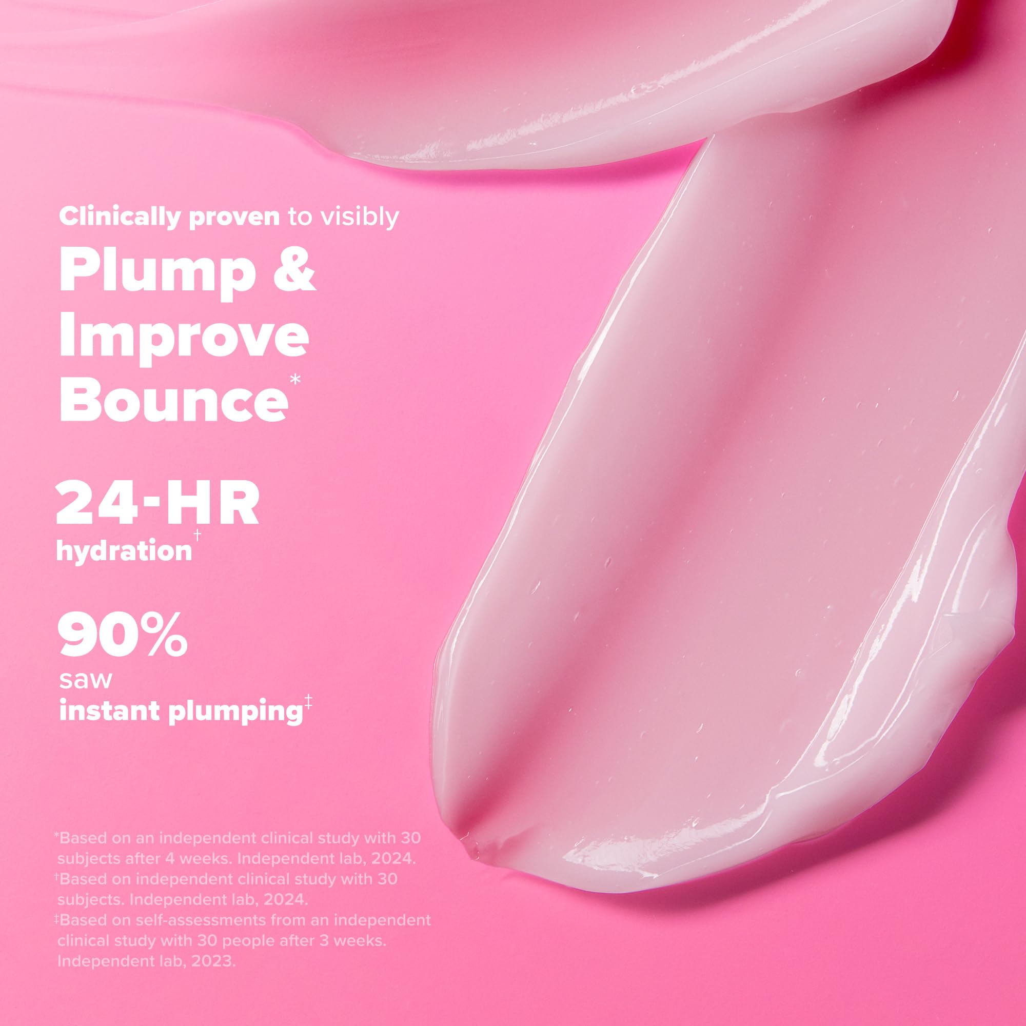Gel-cream texture spread showing lightweight hydration on skin