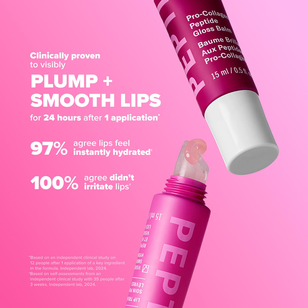 Glossy lip balm applied for a non-sticky, comfortable shine on lips.