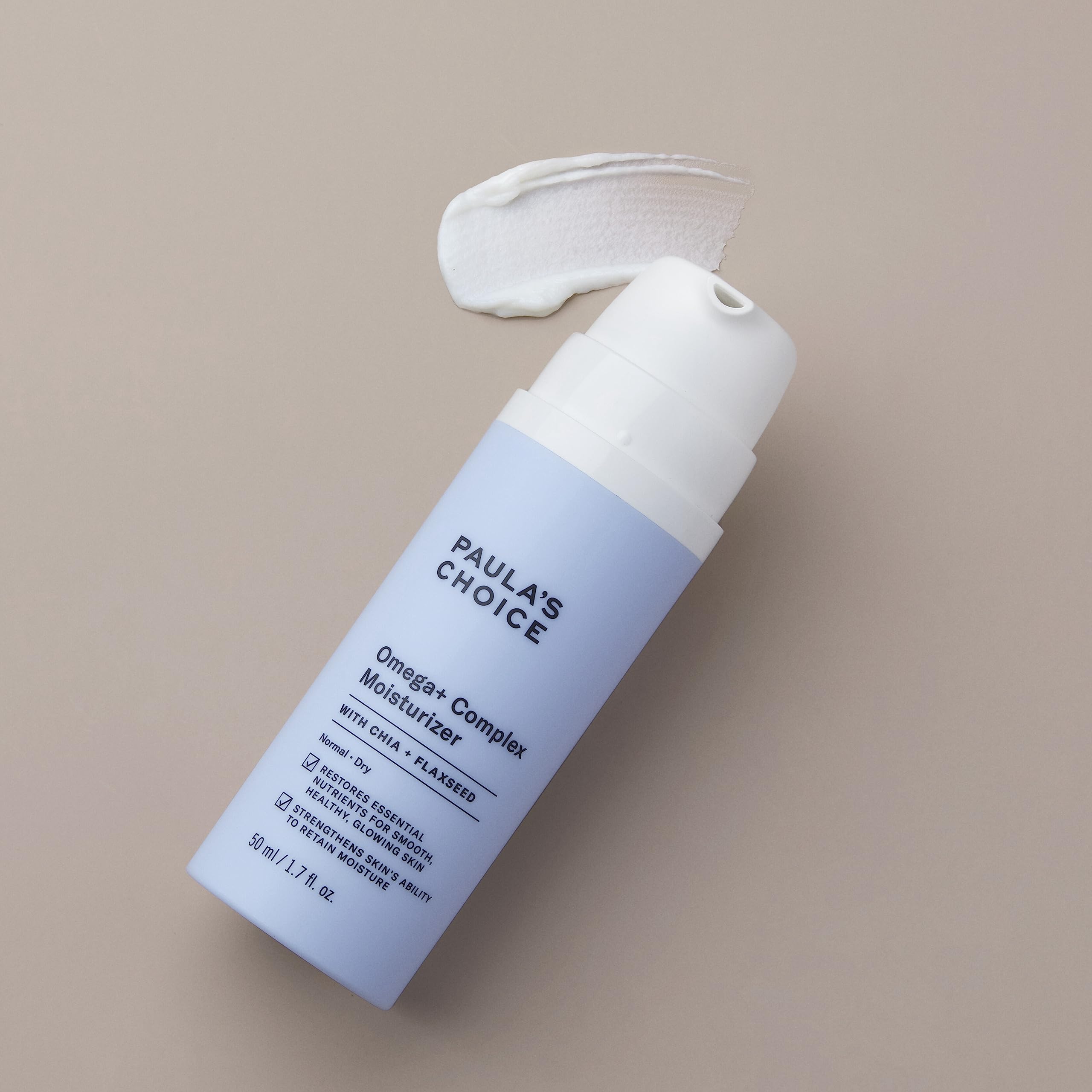Shea butter and plant oils provide nourishing, non-greasy feel from Omega+ Complex