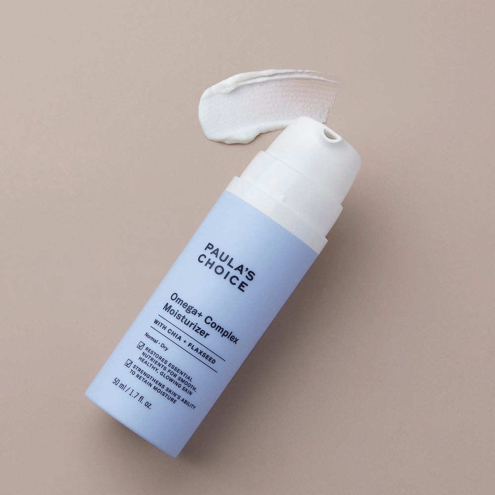 Shea butter and plant oils provide nourishing, non-greasy feel from Omega+ Complex