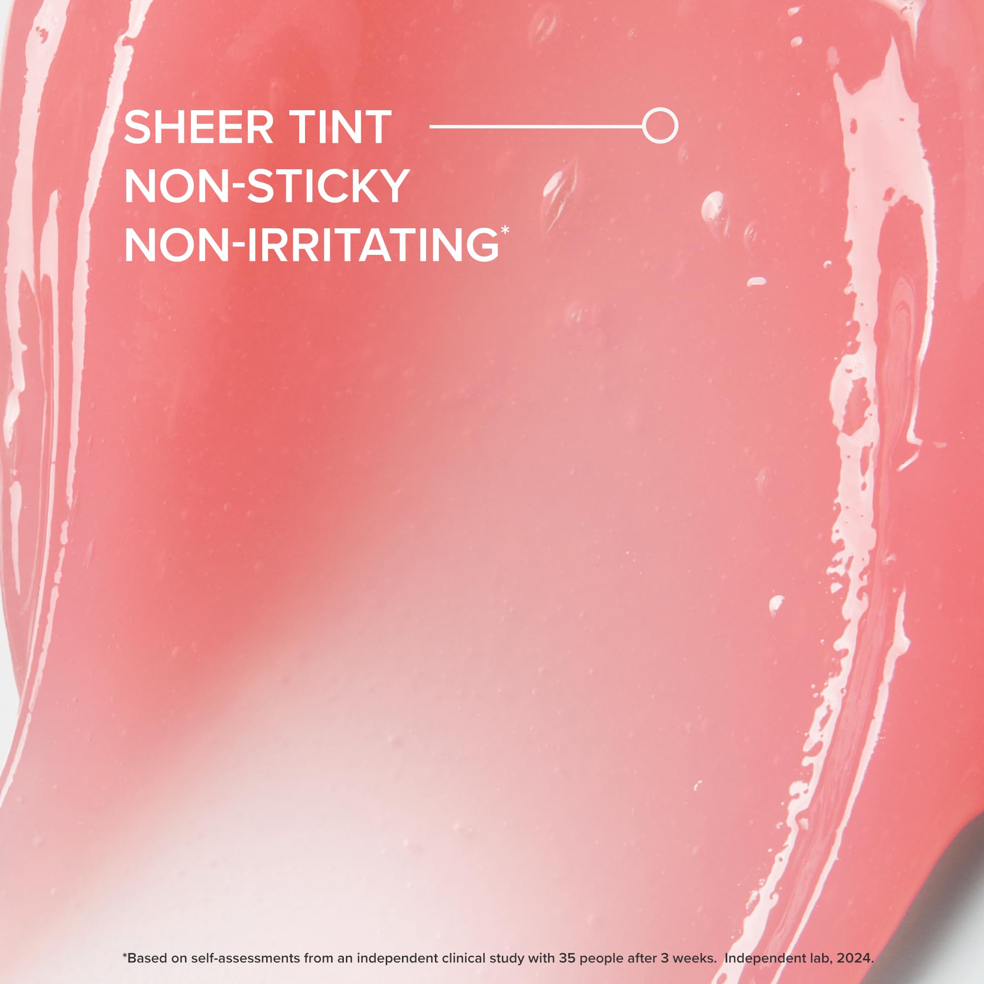 Application closeup of Paula's Choice Pro-Collagen Peptide Gloss Lip Balm non-sticky shine