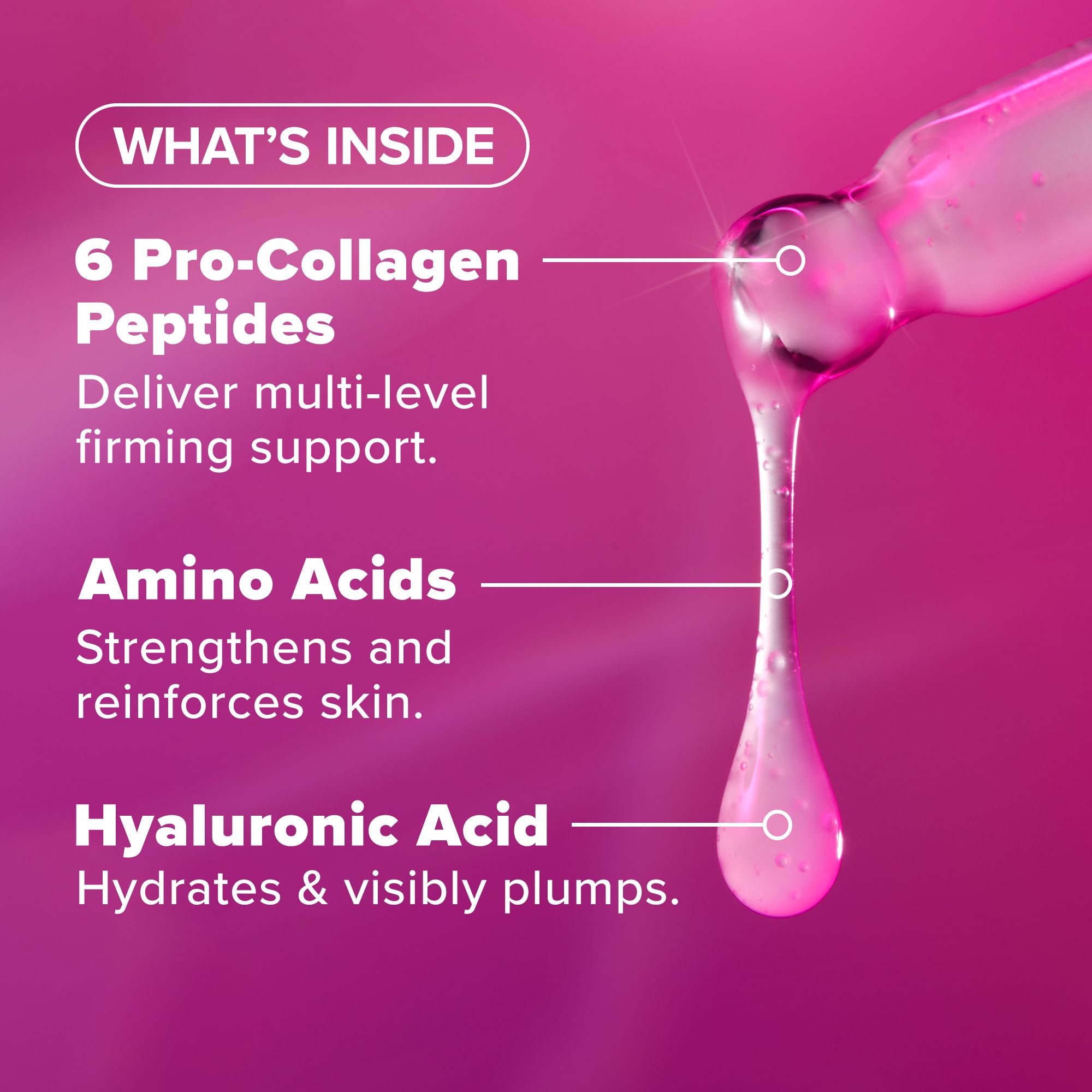 Paula's Choice Pro-Collagen Serum amino acids illustration suggests skin-supporting nutrients.