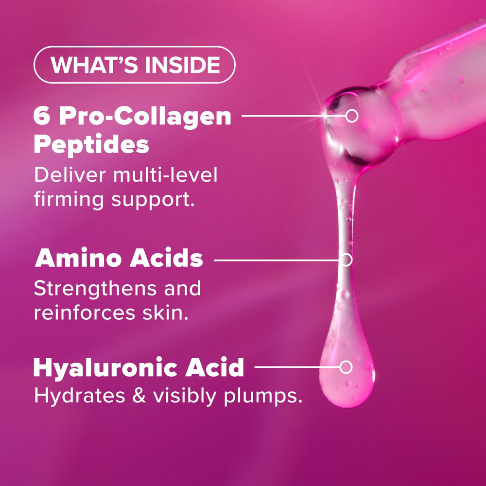 Paula's Choice Pro-Collagen Serum amino acids illustration suggests skin-supporting nutrients.