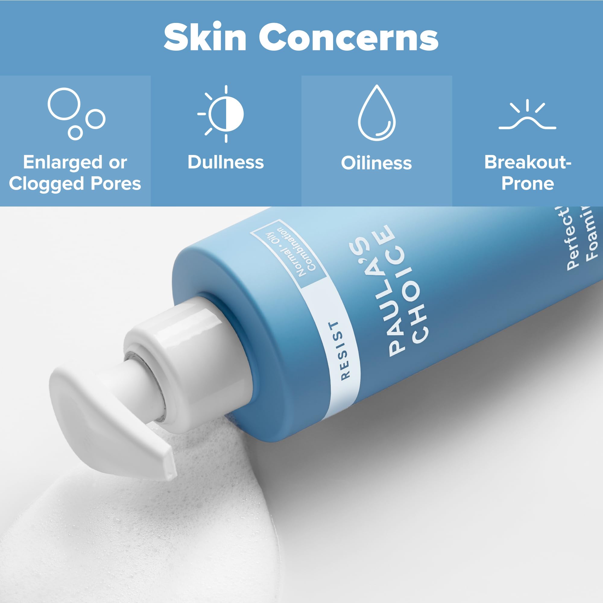 Paula's Choice RESIST pore-refinement close-up illustrates potential refinement after cleansing.