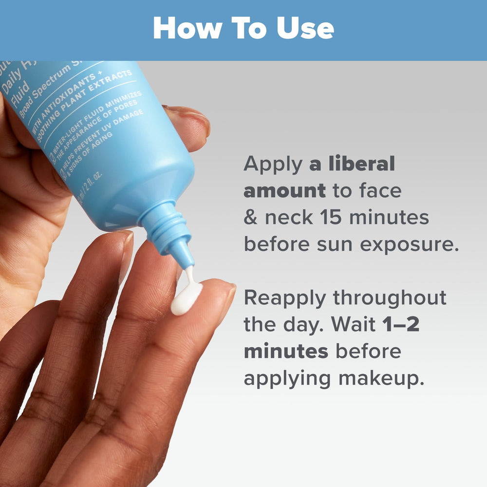 Paula's Choice RESIST daily hydrating fluid texture swatch demonstrates lightweight hydration