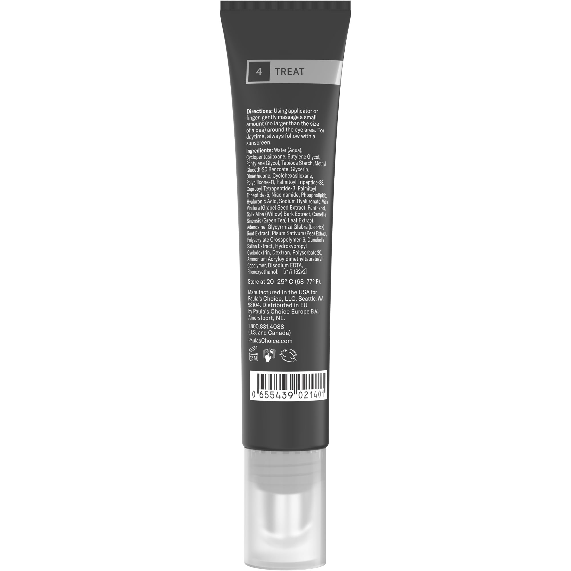 Paula's Choice RESIST eye gel under-eye application smooths the orbital area