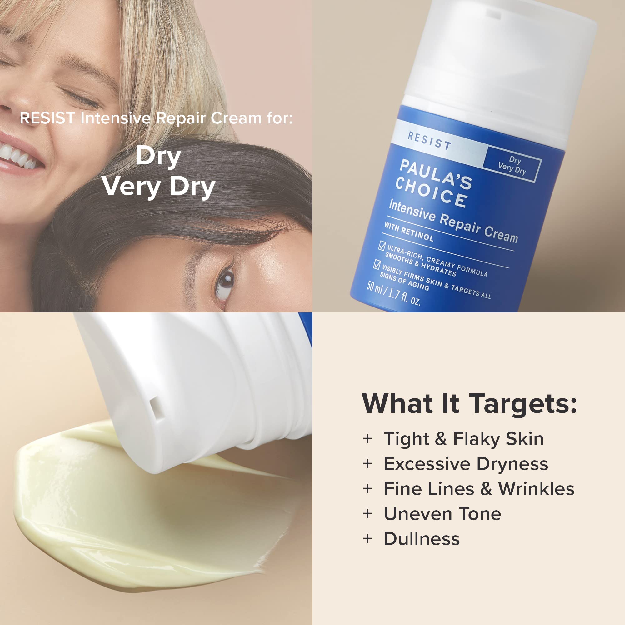 Night routine application scene with Paula's Choice RESIST Intensive Repair Cream