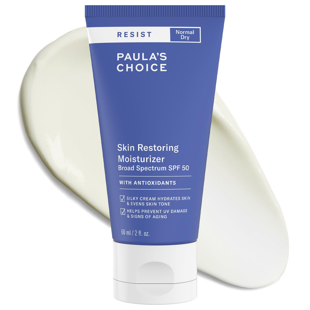Paula's Choice RESIST SPF50 bottle showing mineral sunscreen hydration