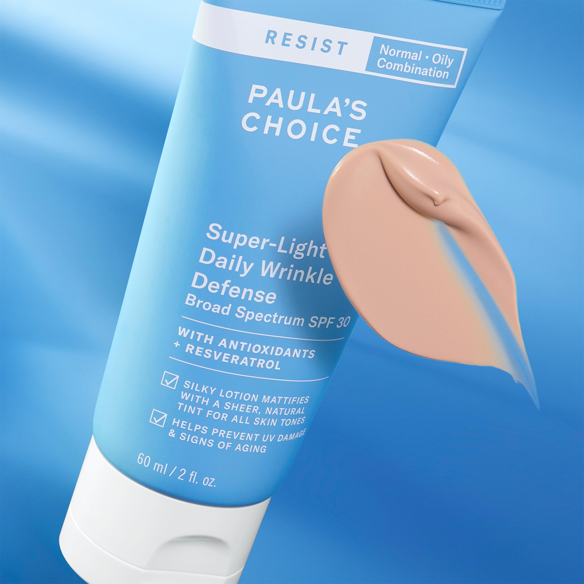 Paula's Choice RESIST lightweight texture applies smoothly for makeup-ready skin.