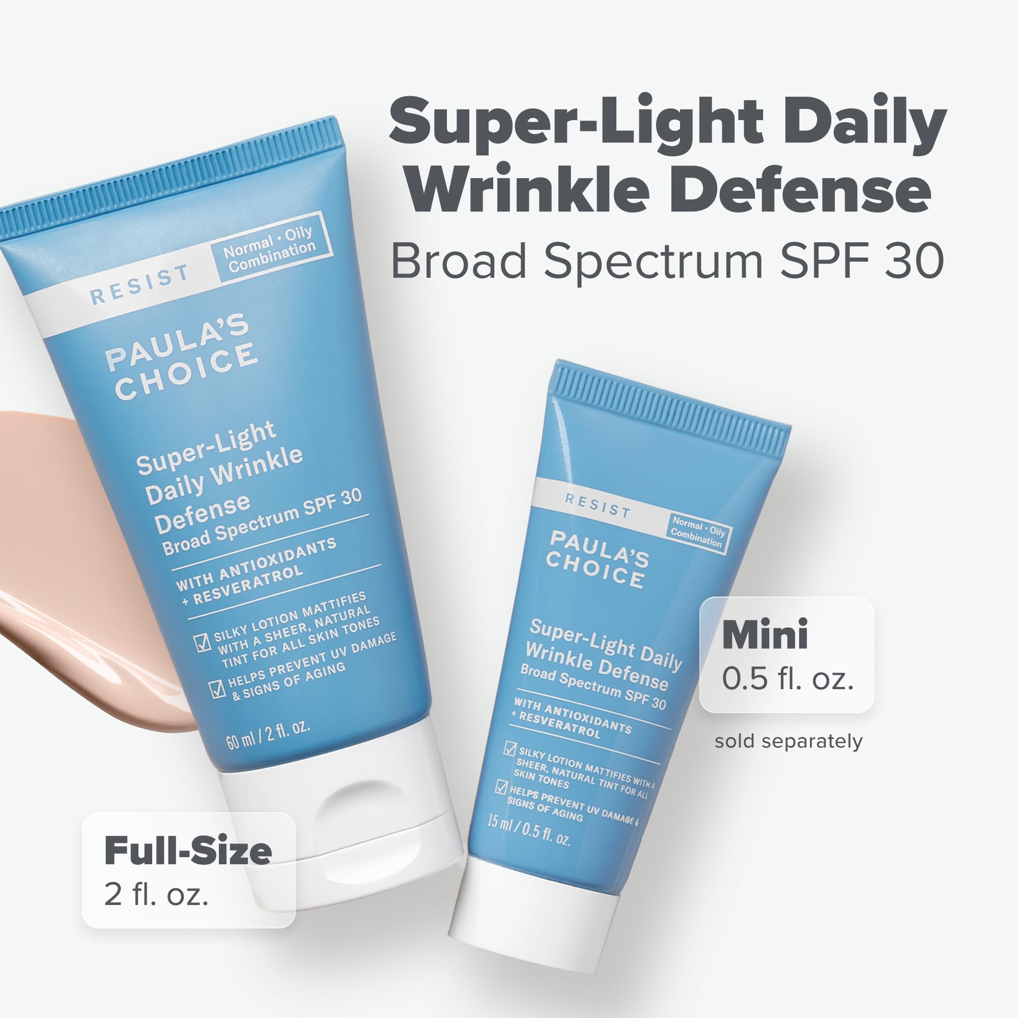 Paula's Choice RESIST SPF 30 blends evenly without heaviness on skin.