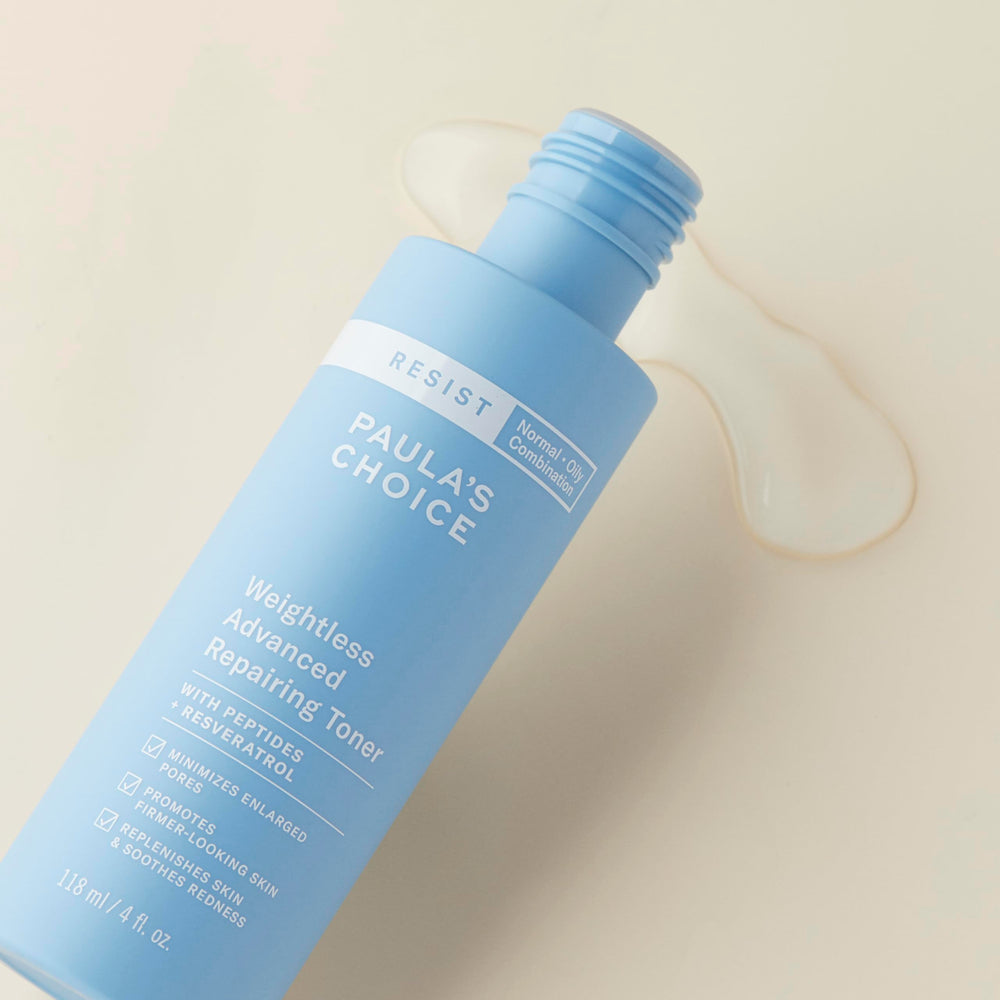 Paula's Choice Resist weightless toner fragrance-free label on bottle