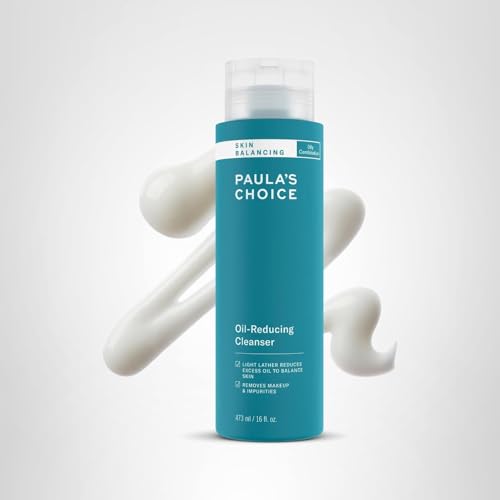 Paula's Choice packaging shows fragrance-free and paraben-free formulation for sensitive skin.