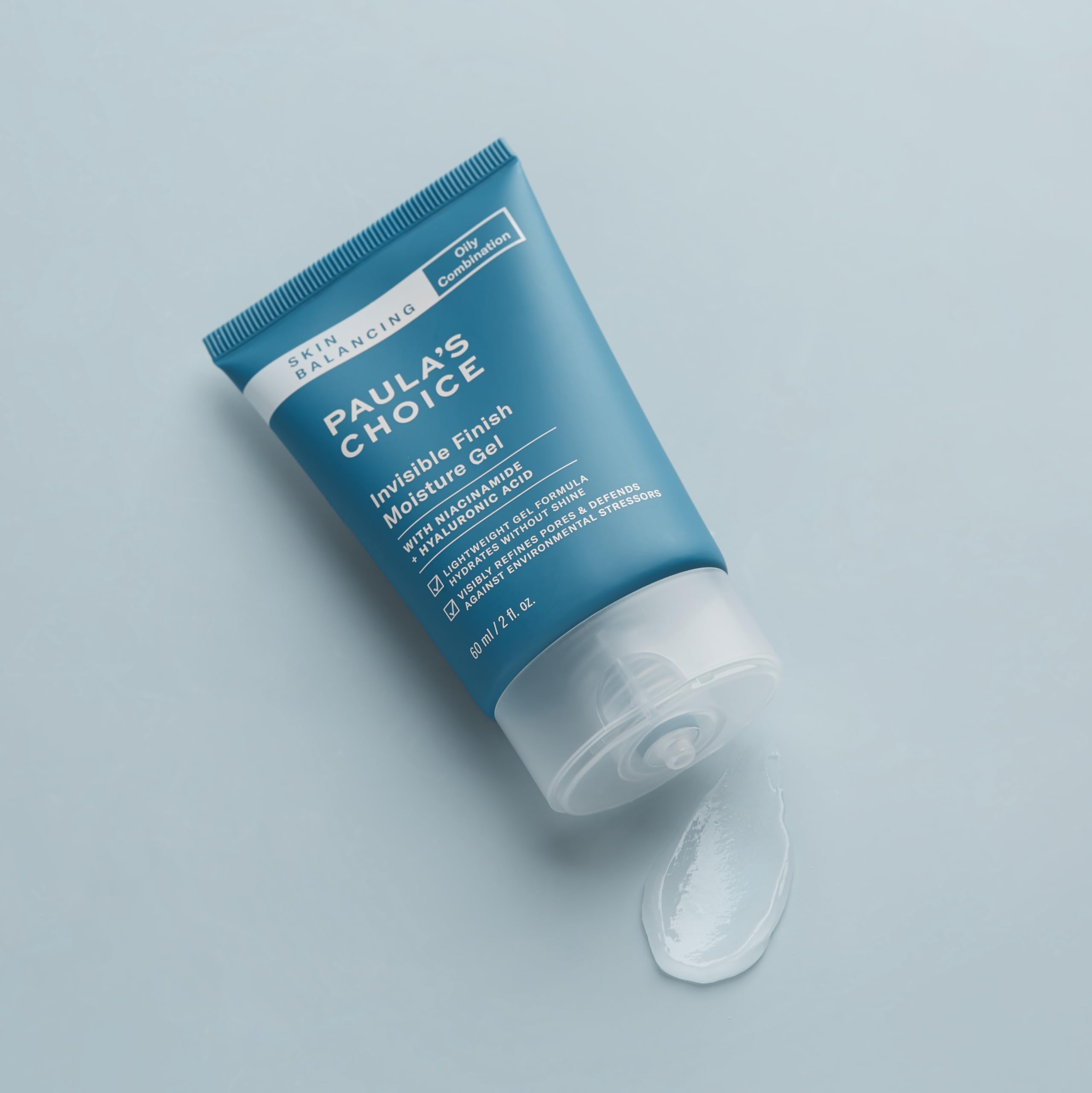 Texture-swirl image for Paula's Choice gel highlights lightweight, non-greasy hydration.
