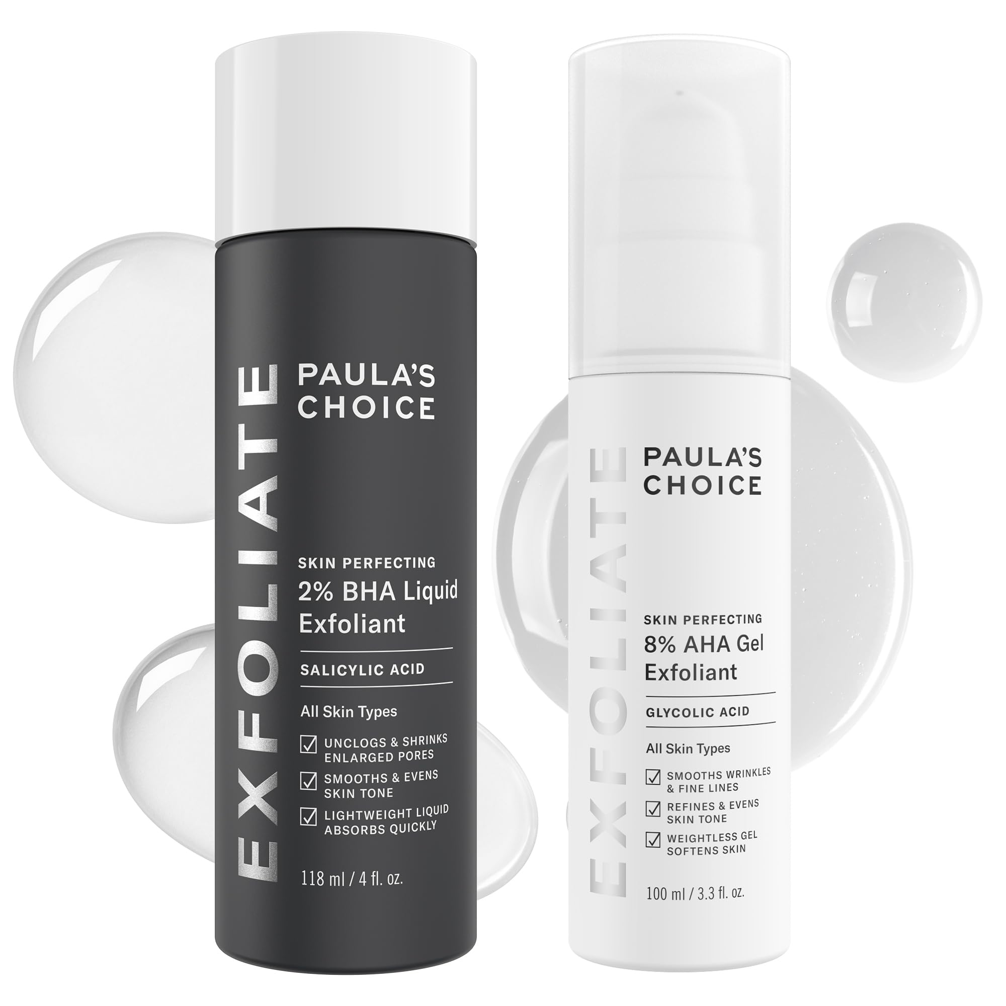 Paula's Choice Skin Perfecting 8% AHA Gel Exfoliant bottle for smoother skin