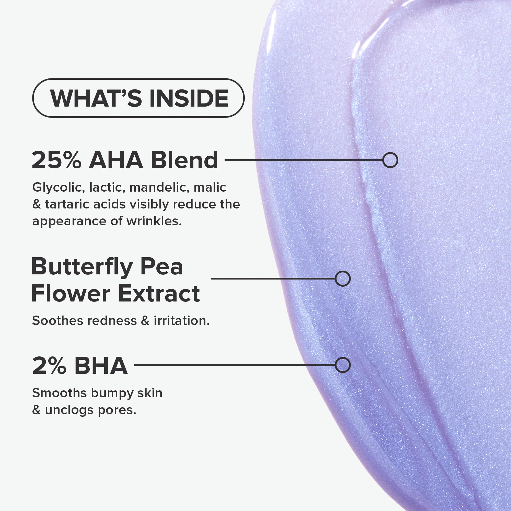 Paula's Choice Skin Perfecting Peel closeup tingling—active exfoliation hint.