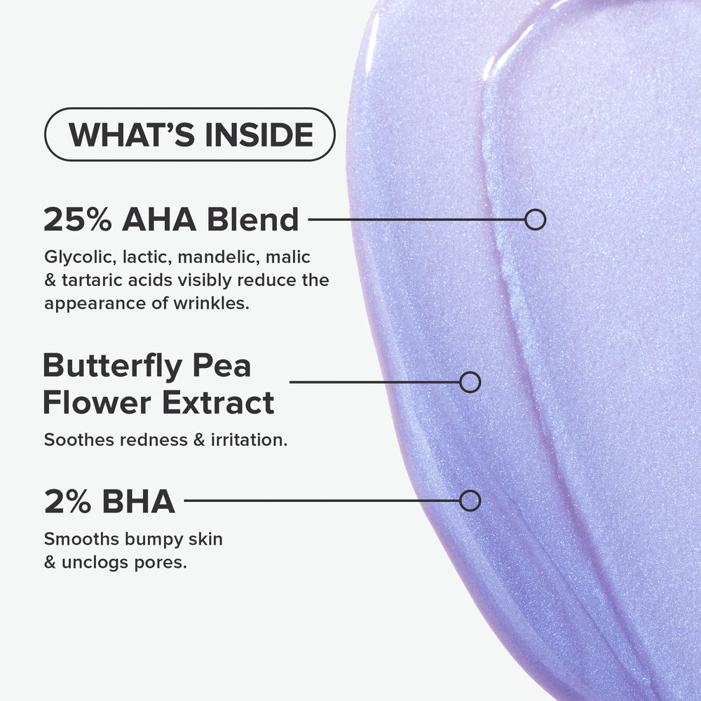 Paula's Choice Skin Perfecting Peel closeup tingling—active exfoliation hint.