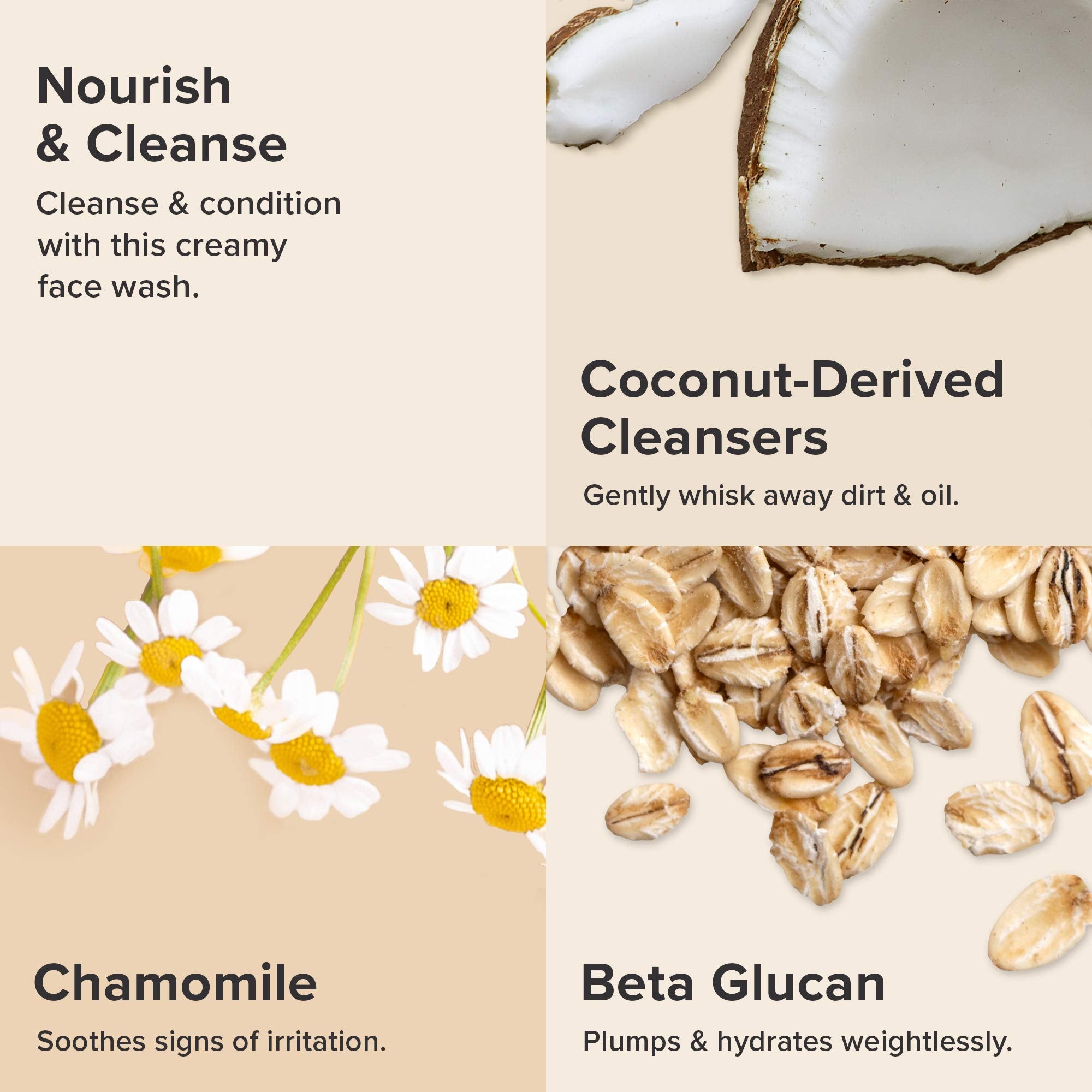 Creamy texture close-up of Paula's Choice Skin Recovery Cleanser for hydrating cleanse.