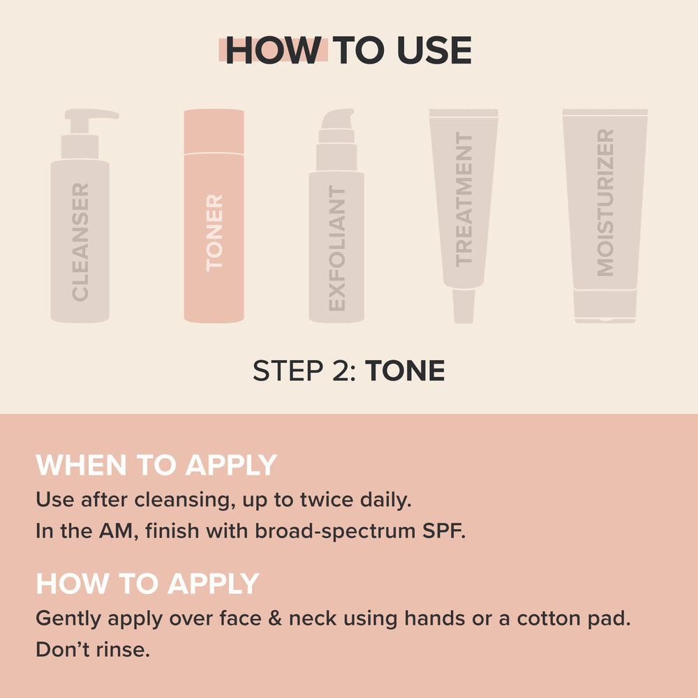 Paula's Choice Toner applied on the face for a gentle, refreshing routine