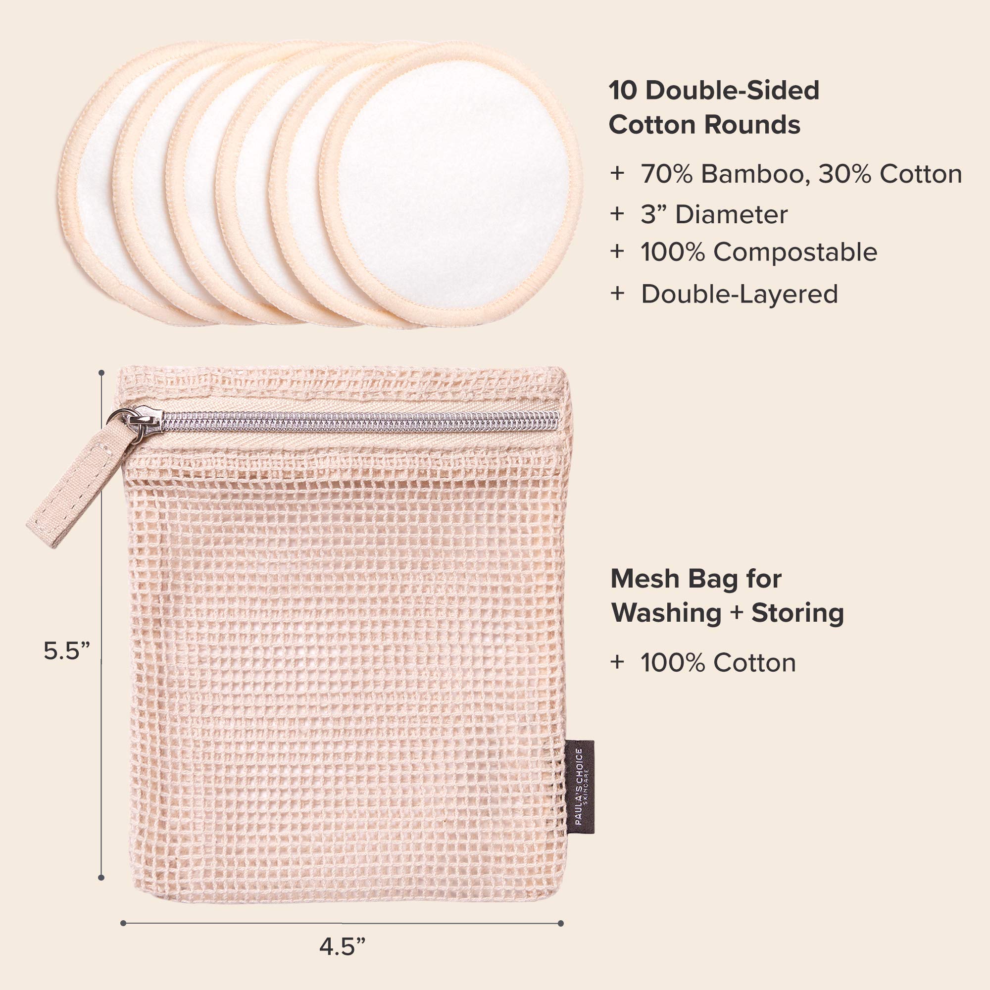Paula's Choice washable laundry bag keeps the pads organized and ready for laundry.
