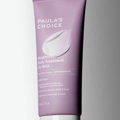Paula's Choice Weightless Body Lotion 2% BHA texture closeup shows exfoliation and smoother skin