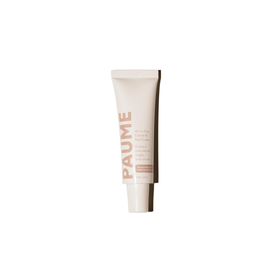 PAUME all-in-one cuticle and nail cream tube close-up for hydration.