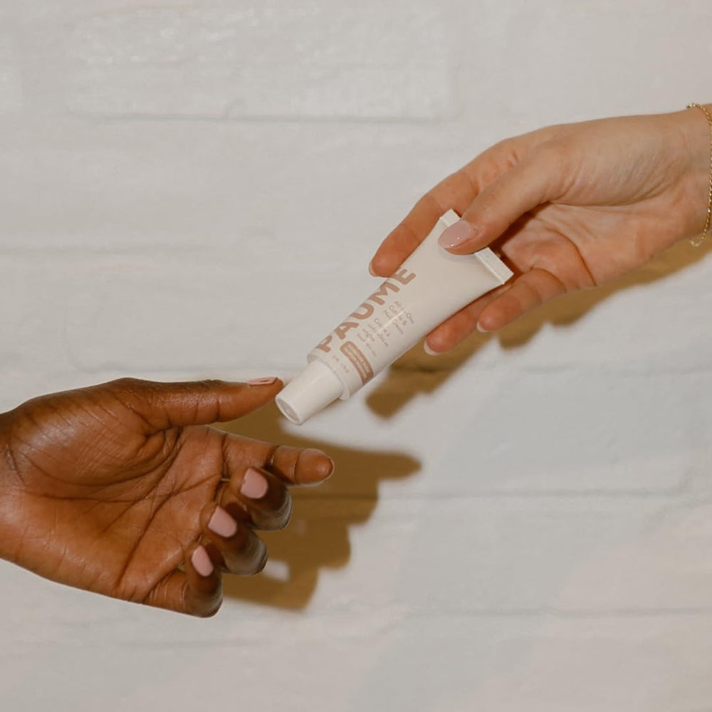 PAUME application moment showing quick absorption into nails.